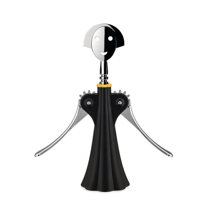 elevenpast Kitchen Appliances Anna Corkscrew in Chrome and Resin by Alessi in Yellow |  Black | Blue | Pink