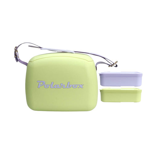 elevenpast Beverage Cooler Polarbox Retro Cooler Box 6L Lime - Includes 2 Lunch Boxes 10028