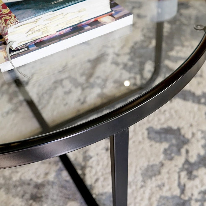 elevenpast Coffee Table Kate Metal and Glass Coffee Table 1200049 6009552930791