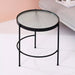 elevenpast Tables Elias Glass and Metal Nesting Table Black 1200340 6009552943104