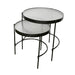 elevenpast Tables Elias Glass and Metal Nesting Table Black 1200340 6009552943104