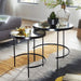 elevenpast Tables Elias Glass and Metal Nesting Table Black 1200340 6009552943104