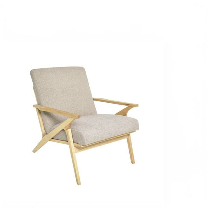 elevenpast Beige Clair Wooden Occasional Chair Danish Wool 1319132