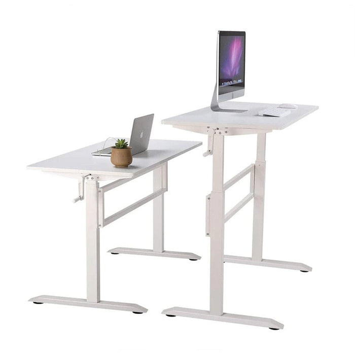 elevenpast Tables Randy Metal Adjustable Office Desk White 1600154 6009552943135