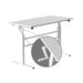 elevenpast Tables Randy Metal Adjustable Office Desk White 1600154 6009552943135