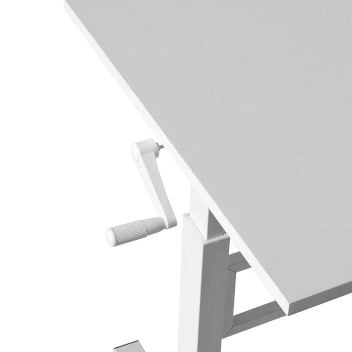 elevenpast Tables Randy Metal Adjustable Office Desk White 1600154 6009552943135