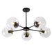 elevenpast Clover Chandelier 5 Light Black or Chrome