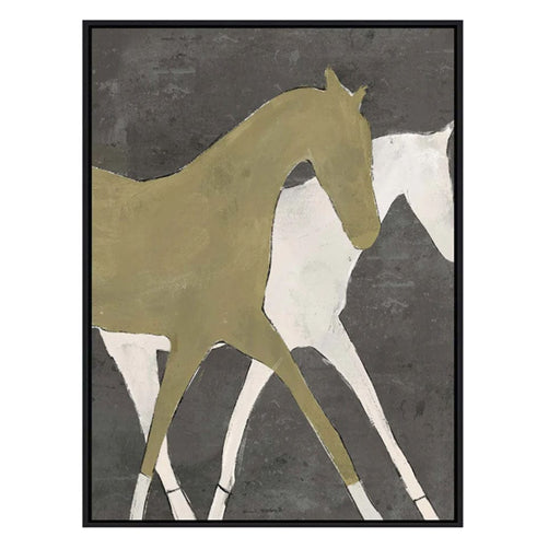 Hertex Haus Wall art Stallion Duo Wall Art In Mocha Swirl