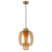 elevenpast Lighting Fixtures Chicago Glass Pendant Light in Satin Gold or Black