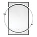 elevenpast Mirrors Rectangular Mirror with Circular LED Light | Black or Brass