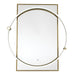 elevenpast Mirrors Rectangular Mirror with Circular LED Light | Black or Brass