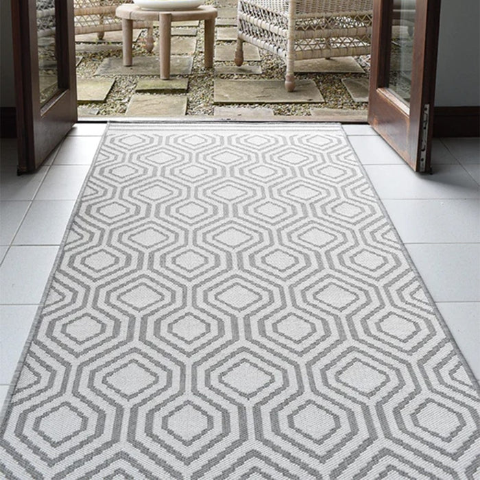 elevenpast Rugs Kigali Pewter Reversible Rug