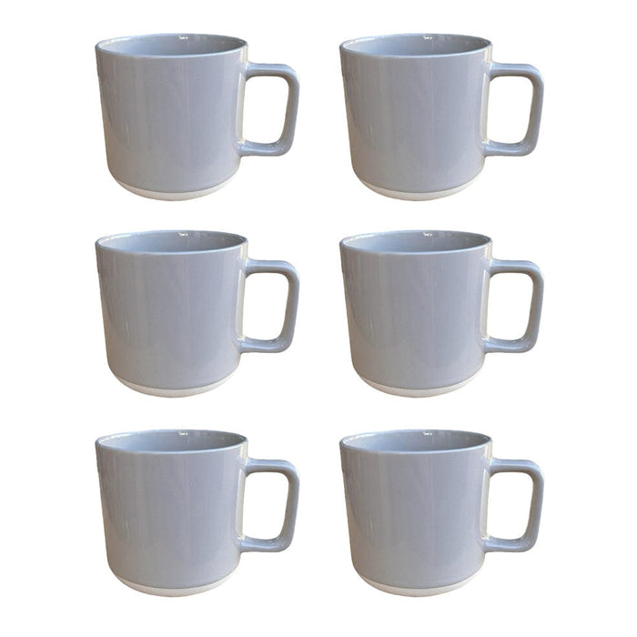 elevenpast mug Oslo Ceramic Mug Set Of 6 Grey | White | Green | Blue