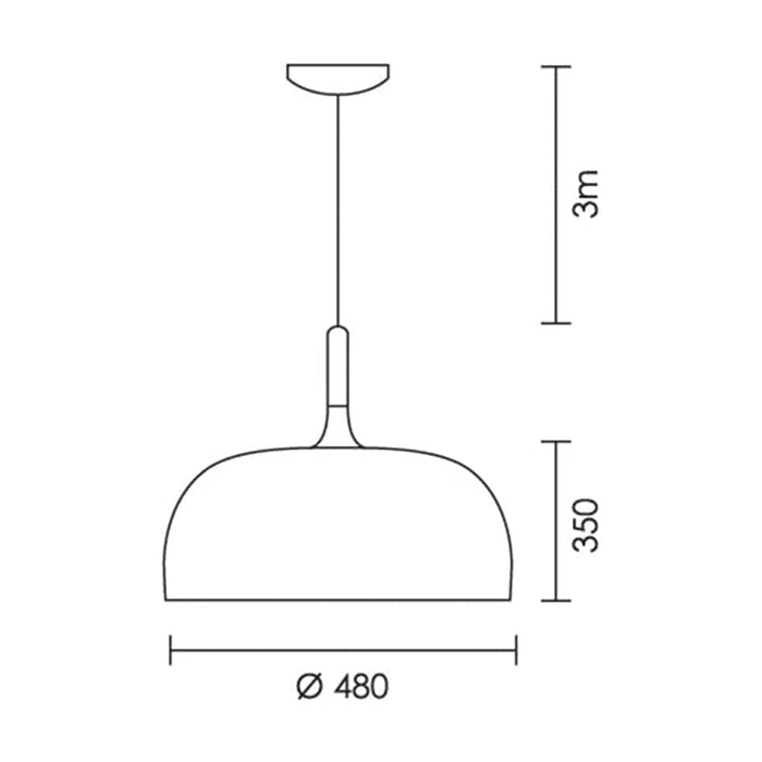 elevenpast Soho Pendant Light - Aluminium & Wood