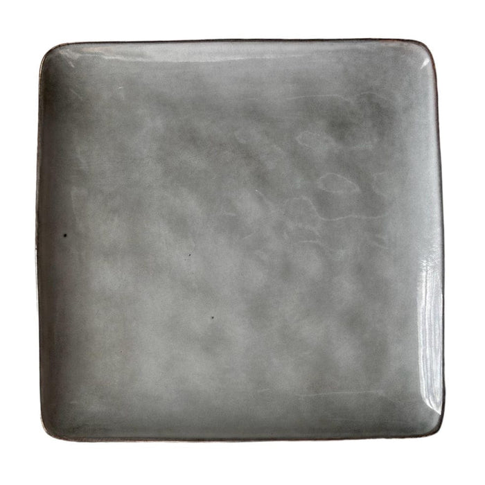 elevenpast Ceramic Square Speckled Plate Grey Set Of 6 | Side or Dinner