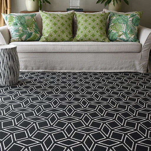 elevenpast Rhombus Reversible Black Rug