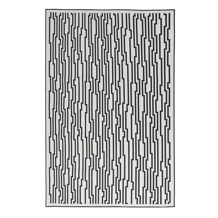 elevenpast Circuit Reversible Black and White Rug