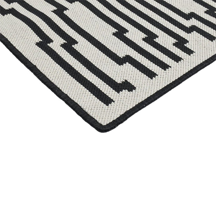 elevenpast Circuit Reversible Black and White Rug