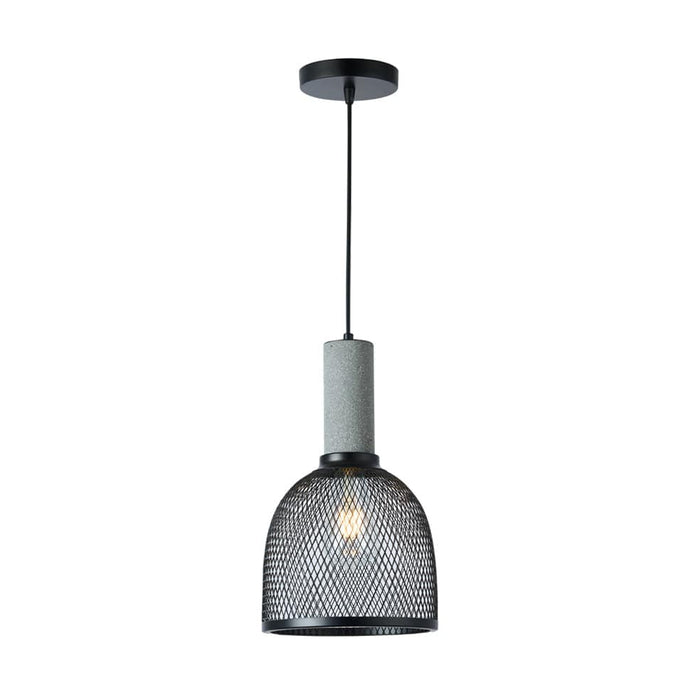 elevenpast Pendant Amaan Metal Pendant Light Black | Cement