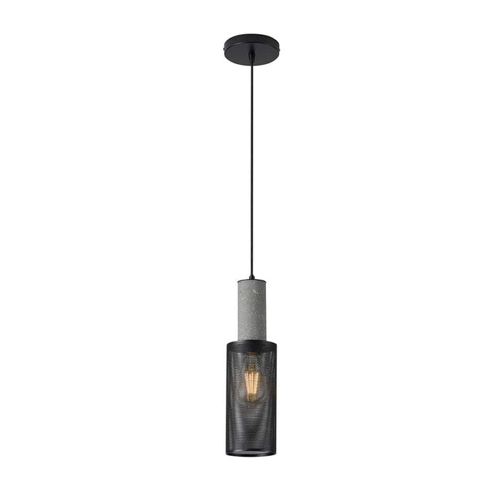 elevenpast Pendant Tamsyn Metal Pendant Light Black | Cement