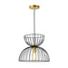 elevenpast Pendant Boltman Metal Pendant Light Gold | Black