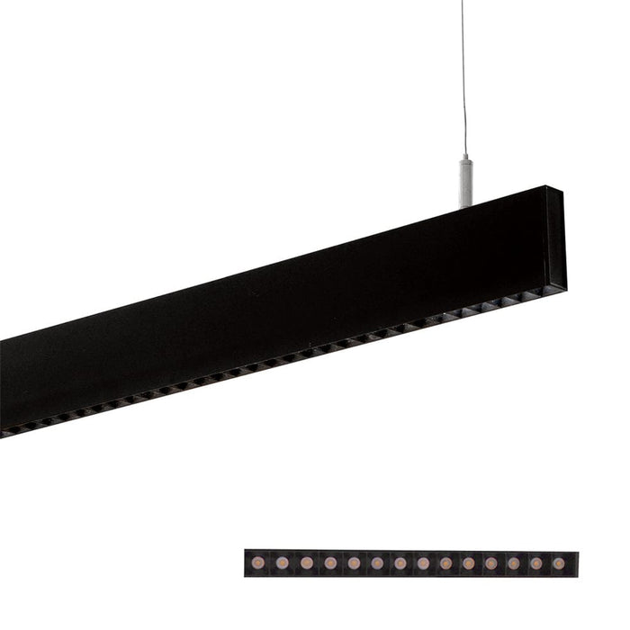 Spazio Lighting Black / 4000k Kler LED Aluminium and Polycarbonate Suspension Light Black | White 3978.40.30