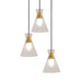 elevenpast Pendant Lights Cleopatra Trio Glass Pendant Light Brass 3E-KLCH-800/3P