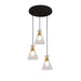 elevenpast Pendant Lights Cleopatra Trio Glass Pendant Light Brass 3E-KLCH-800/3P