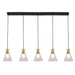 elevenpast Pendant Lights Cleopatra 5 Glass Pendant Light Brass 3E-KLCH-800/5B