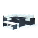 elevenpast sofa Black and Beige Santiago Outdoor Corner Lounge Patio Set 4000771 6009552946044