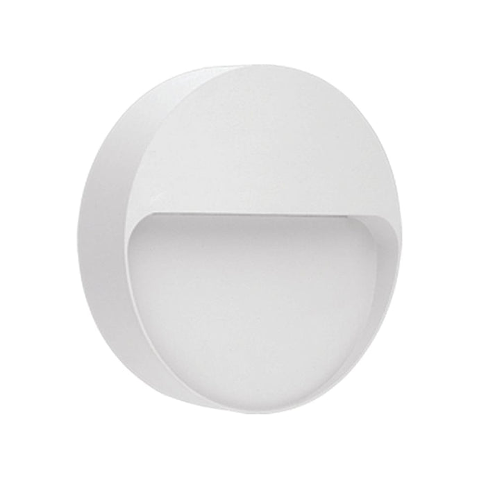 Spazio Outdoor Light White / 3000K Intake Round Polycarbonate LED Wall Light Black | White 4495.4.30.31