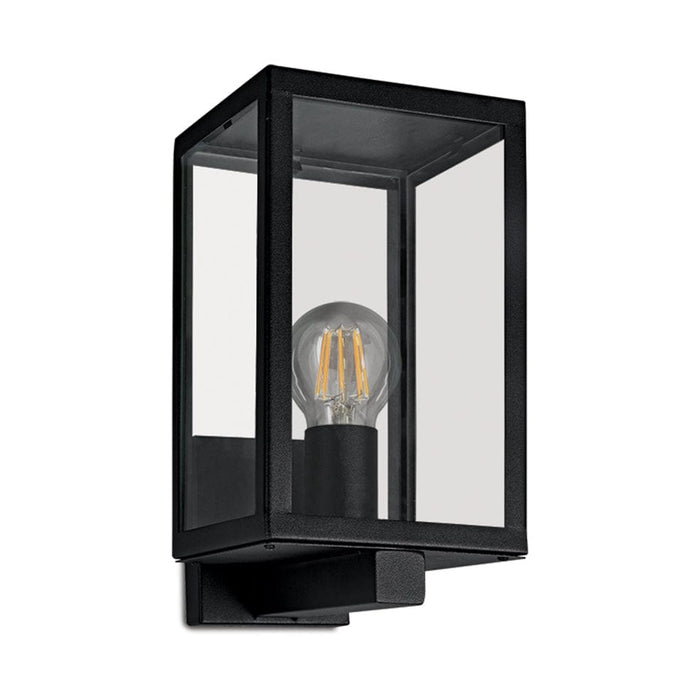 Spazio Outdoor Light Rubik Stainless Steel and Glass Outdoor Wall Light Black 4562.30