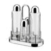 elevenpast Kitchen Appliances 4 Piece Stainless Steel and Crystal Condiment Set by Alessi 5070