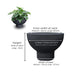 elevenpast Pots & Planters Atlas Japi Bowl Black