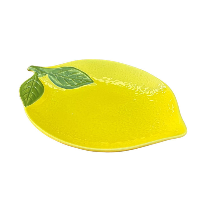 elevenpast croc Lemon Ceramic Flat Bowl Yellow 6661L