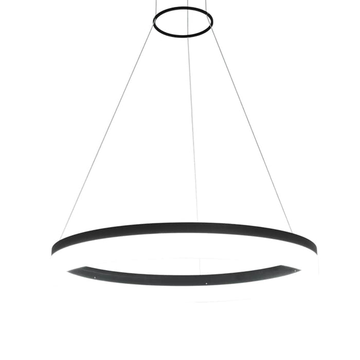 Spazio Pendant Lights Black Ring LED Dimmable Aluminium Pendant Light Black | White 8585.38.30.30.D