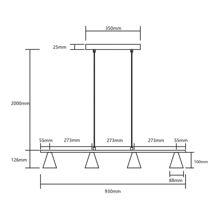 elevenpast Mirai Wood and Metal Pendant Light 8726.30