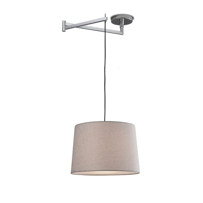 elevenpast White Swing Pendant Light - Metal & Fabric 8796.31