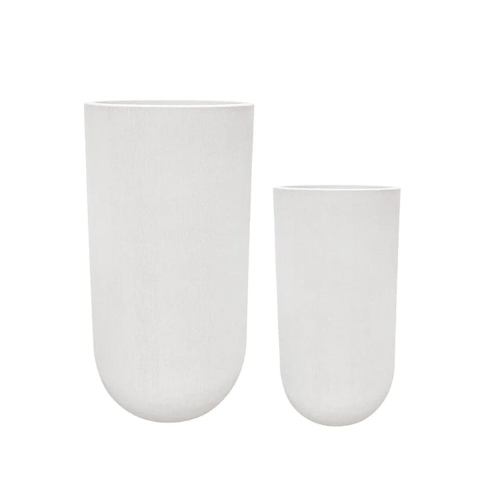 elevenpast Pots & Planters Fringe Tall Japi Planter White