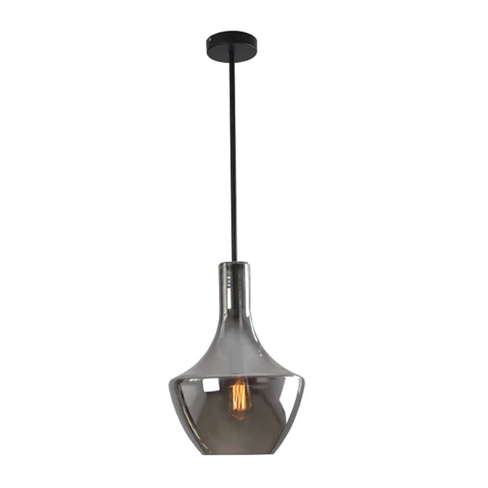 elevenpast Lighting Fixtures Lilian Glass Pendant Light Smoke