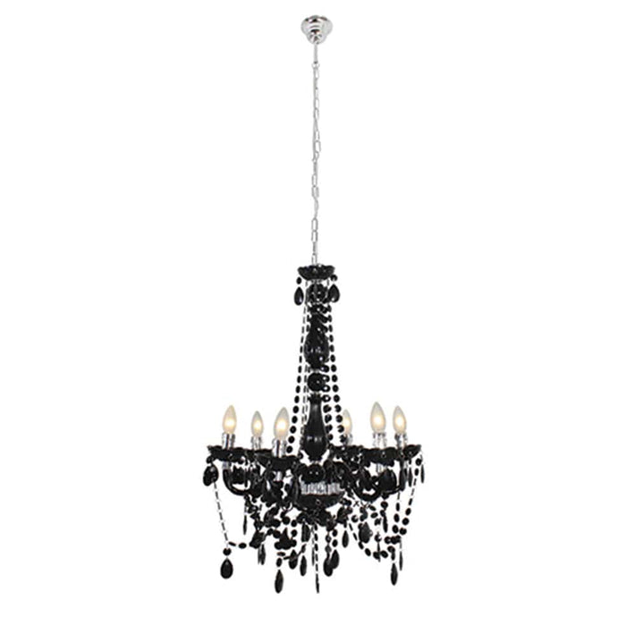 elevenpast Chandeliers Octave Metal and Crystal Chandelier Light Black | Clear