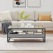 elevenpast Desks Spencer Wood, Metal and Glass Coffee Table