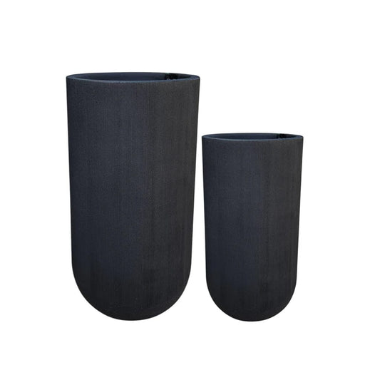 elevenpast Pots & Planters Fringe Tall Japi Planter Black