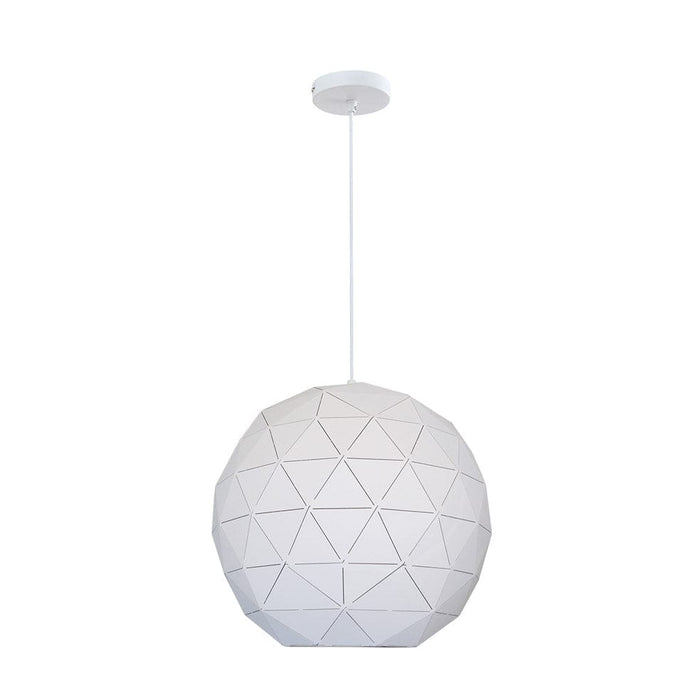 elevenpast Pendant Lights Laser Cut Metal Ball Pendant Light White | 3 Sizes