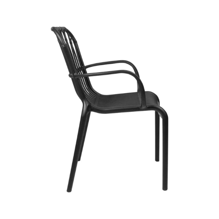 elevenpast Chairs Lola Polypropylene Terrace Chair Black | Taupe | White