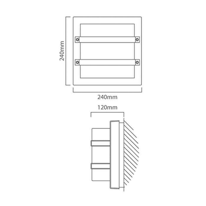 elevenpast Outdoor Light Largo Aluminium Outdoor Wall Light Black | White | Grey