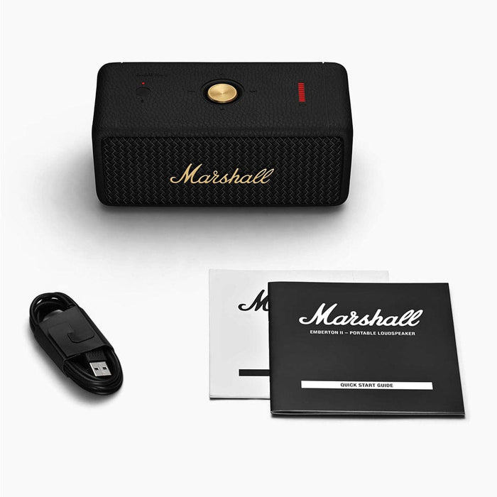 Marshall Speakers Marshall Emberton II Bluetooth Portable Speaker Cream | Black Brass | Black Steel