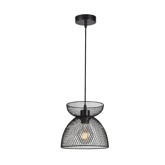 elevenpast Pendant Lights Lorena Metal Mesh Pendant Light Black | Gold