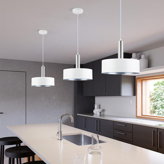 elevenpast Pendant Lights Konan Metal Pendant Light Black | White