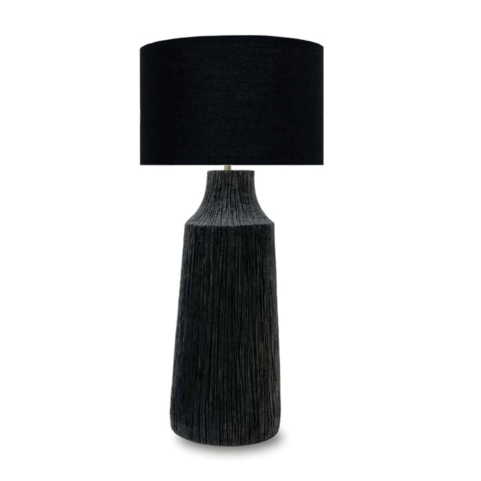 Senegal Resin Table Lamp Black